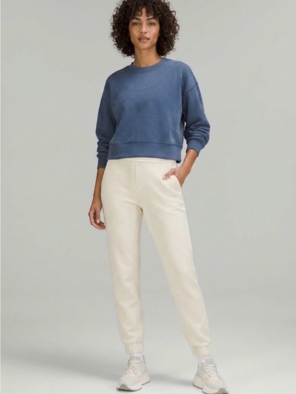 Lululemon Softstreme Relaxed High Rise Pants In White Opal Size 4